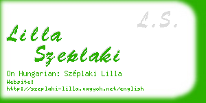 lilla szeplaki business card